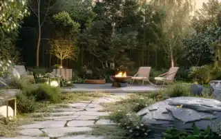 outdoor living space hardscaping